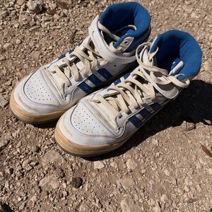 adidas White and Blue Men's Sneakers